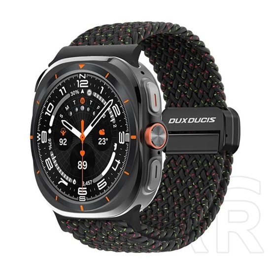 Dux ducis Samsung Galaxy Watch Ultra eSIM 47mm (SM-L705) pótszíj (egyedi méret, textil, állítható) fekete