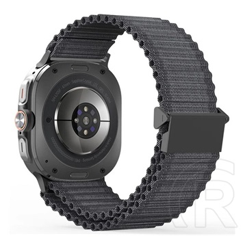 Dux ducis Samsung Galaxy Watch Ultra eSIM 47mm (SM-L705) yc pótszíj (egyedi méret, nylon, sport) sötétszürke