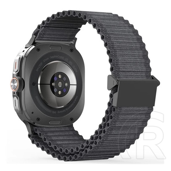 Dux ducis Samsung Galaxy Watch Ultra eSIM 47mm (SM-L705) yc pótszíj (egyedi méret, nylon, sport) sötétszürke