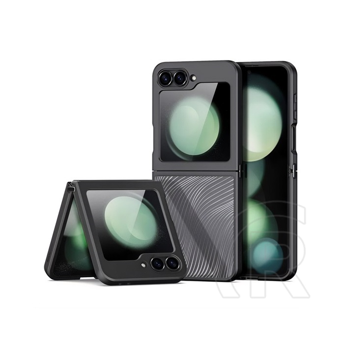 Dux ducis Dux ducis Samsung Galaxy Z Flip6 5G (SM-F741) aimo védő (ütésálló, szilikon keret, kameravédő, matt, hullám) fekete