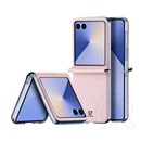 Dux ducis Samsung Galaxy Z Flip7 (SM-F766) Dux ducis bril műanyag védő (ütésálló, bőr hatású hátlap, rombusz) rózsaszín