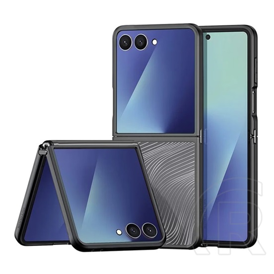 Dux ducis Samsung Galaxy Z Flip7 (SM-F766) aimo szilikon telefonvédő (ütésállóság, matt, hullám) fekete