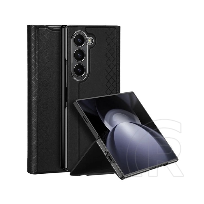 Dux ducis Dux ducis Samsung Galaxy Z Fold6 5G (SM-F956) Dux ducis bril (ütésálló, bőr hatású hátlap, asztali tartó) fekete