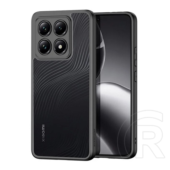Dux ducis Xiaomi 14T Pro aimo szilikon telefonvédő (ütésállóság, kameravédő, matt, hullám) fekete