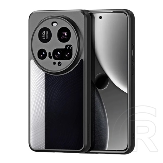 Dux ducis Xiaomi 15 Ultra aimo szilikon telefonvédő (ütésállóság, kameravédő, matt, hullám) fekete