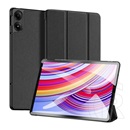 Dux ducis Xiaomi Redmi Pad Pro domo tok álló, bőr hatású (aktív flip, trifold, asztali tartó, textil minta) fekete
