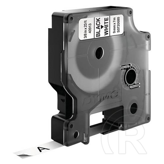 Dymo D1 feliratozógép szalag, 9 mm x 7 m, fekete-fehér