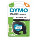 Dymo Letratag feliratozógép szalag, 12 mm x 4 m, fehér