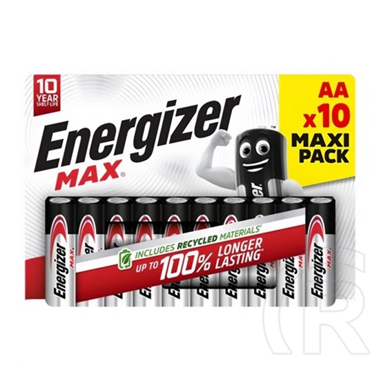 ENERGIZER MAX tartós elem (AA, LR06, 1.5V, alkáli) 10db/csomag