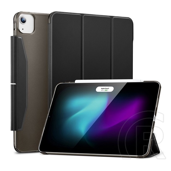 ESR Apple IPAD Air 13 (2025) ascend tok álló, bőr hatású (aktív flip, trifold, asztali tartó, ceruza tartó) fekete