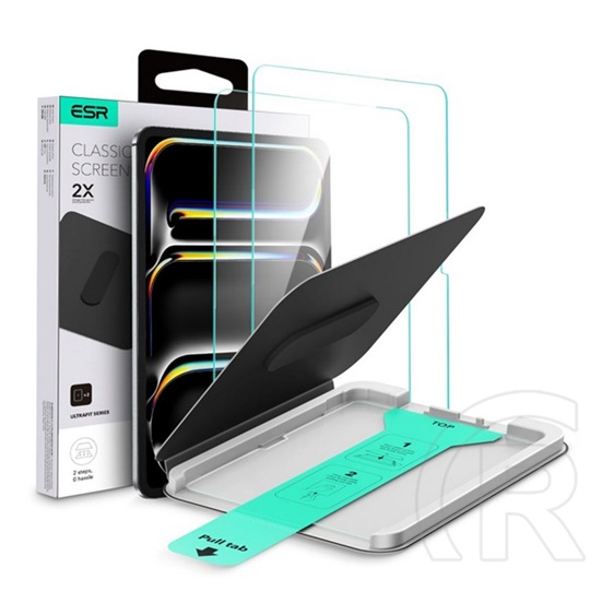 ESR Apple IPAD Pro 13 (2025) ultrafit képernyővédő üveg 2db (2.5d, 9h + segédkeret) átlátszó