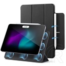 ESR Apple Ipad Air 13 (2024) tok, bőr hatású (aktív flip, mágneses, trifold, asztali tartó, ceruza tartó) fekete