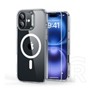 ESR Apple iPhone 16 Plus hybrid halolock szilikon védő (ütésálló, légpárnás sarok, magsafe + képernyővédő üveg) átlátszó