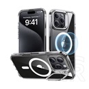 ESR Apple iPhone 16 Pro ch halolock szilikon telefonvédő (ütésállóság, légpárnás sarok, kitámasztó, magsafe) átlátszó