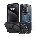 ESR Apple iPhone 16 Pro hybrid halolock szilikon védő (ütésállóság, légpárnás sarok, kitámasztó, magsafe, matt) fekete