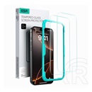 ESR Apple iPhone 16 képernyővédő üveg 2db (2.5d, 0.33mm, 9h + segédkeret) átlátszó