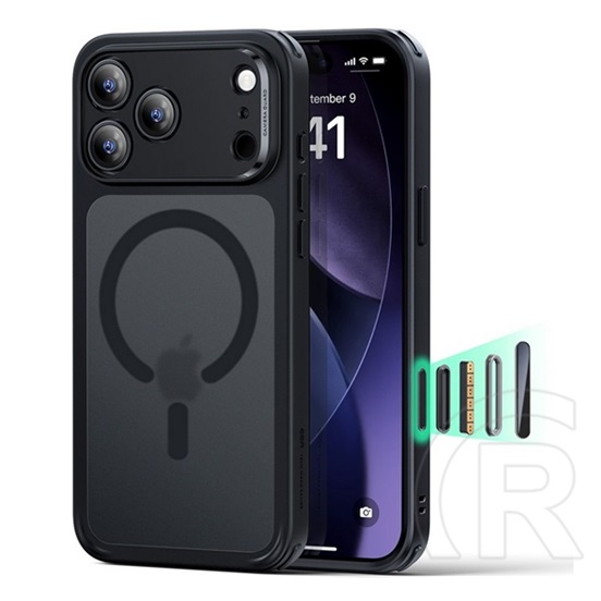 ESR Apple iPhone 17 Pro Max classic hybrid szilikon telefonvédő (ütésállóság, légpárnás sarok, magsafe) fekete