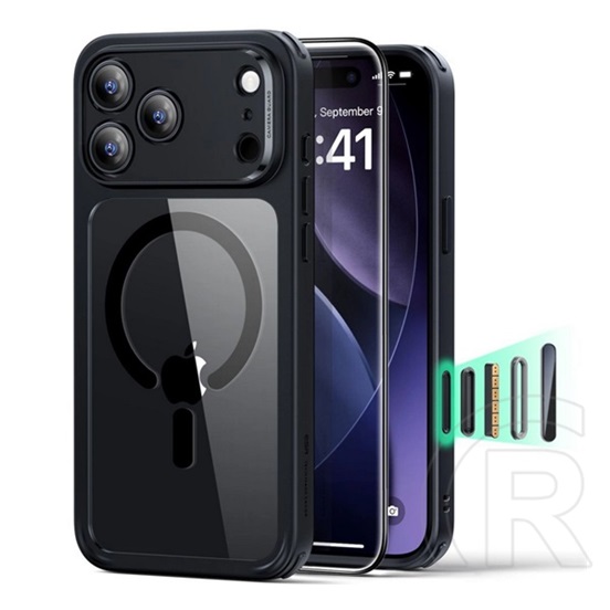 ESR Apple iPhone 17 Pro Max classic hybrid szilikon védő (ütésálló, légpárnás sarok, magsafe +  üveg) átlátszó/fekete