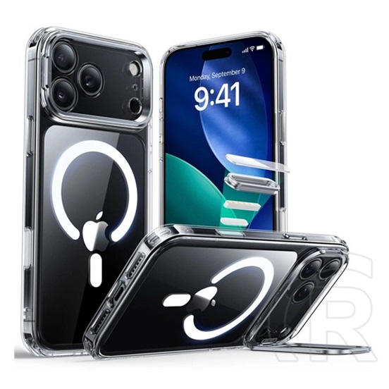 ESR Apple iPhone 17 Pro Max classic hybrid szilikon védő (ütésállóság, légpárnás sarok, kitámasztó, magsafe) átlátszó