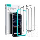 ESR Apple iPhone 17 Pro Max classic képernyővédő üveg 3db (2.5d, 9h + segédkeret) fekete