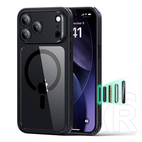 ESR Apple iPhone 17 Pro classic hybrid szilikon telefonvédő (ütésállóság, légpárnás sarok, magsafe) átlátszó/fekete