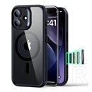 ESR Apple iPhone 17 classic hybrid szilikon védő (ütésállóság, légpárnás sarok, magsafe + képernyővédő üveg) fekete