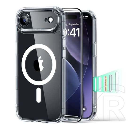 ESR Apple iPhone Air classic hybrid szilikon védő (ütésállóság, légpárnás sarok, magsafe + képernyővédő üveg) átlátszó