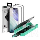 ESR Apple iPhone Air ultrafit armorite képernyővédő üveg 2db (2.5d, 9h, extra erős + segédkeret) fekete