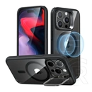 ESR Classic HaloLock szilikon telefonvédő (ütésállóság, légpárnás sarok, MagSafe, fekete)