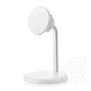 ESR HALOLOCK SHIFT hálózati töltőállomás Type-C aljzat (15W, wireless, mágneses, asztali tartó, fehér)