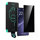 ESR Samsung Galaxy S25 Ultra (SM-S938) képernyővédő üveg (2.5d, 0.33mm, 9h, betekintés védelem + segédkeret) fekete