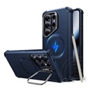 ESR Samsung Galaxy S26 Ultra (SM-S948) cyber tough szilikon (ütésállóság, légpárnás sarok, kitámasztó, magsafe) sötétkék