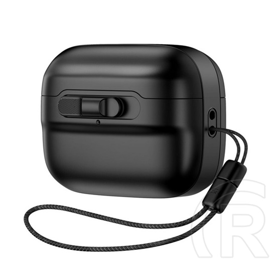ESR pulse halolock műanyag tok (ütésállóság, csuklópánt, magsafe) fekete Apple airpods pro 1/2