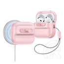 ESR pulse halolock műanyag tok (ütésállóság, kézpánt, magsafe) rózsaszín Apple airpods 4