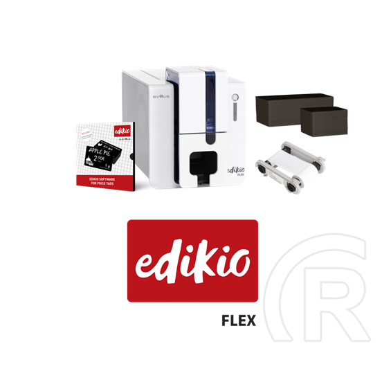 Edikio Price Tag Flex (USB & Ethernet, Edikio Standard SW, 100 + 100 fekete kártya, 1 fehér szalag - 1000 oldal)