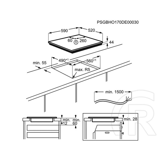 Electrolux EIT61443B indukciós főzőlap