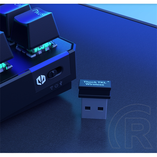 Endorfy Thock Kailh Box Red Switch RGB Gaming Mechanical Wireless Billentyűzet (HU, USB, fekete)