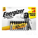Energizer alkaline power tartós elem (aa, lr6, 1.5v, alkáli) 8db/csomag