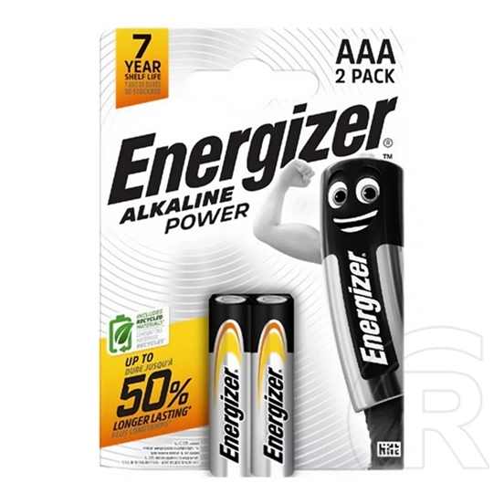 Energizer alkaline power tartós elem (aaa, lr03, 1.5v, alkáli) 2db/csomag