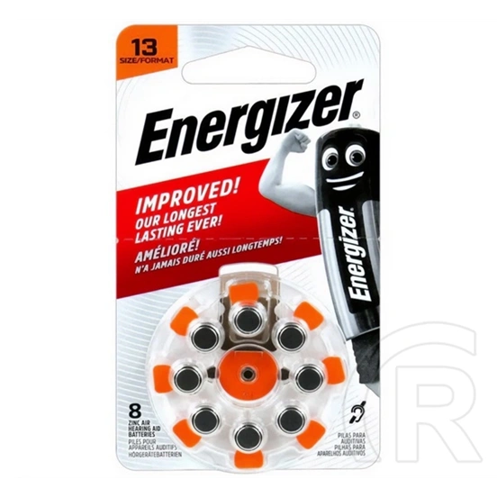 Energizer elem (za13, pr48, 1.4v, cink-levegő, hallókészülékhez való) 8db/csomag