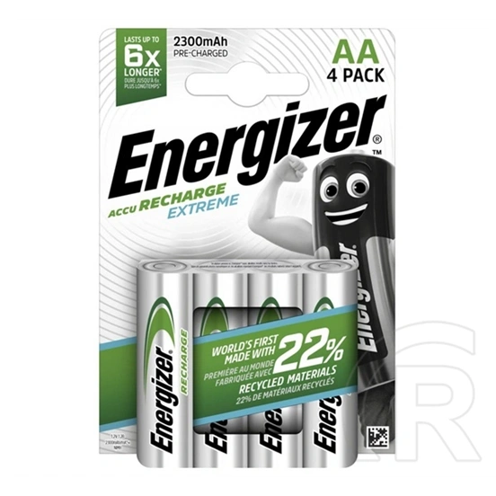 Energizer extreme elem (aa, 1.2v, 2300mah ni-mh, újratölthető) 4db/csomag