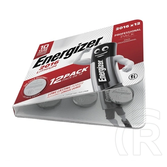 Energizer gombelem (cr2016, 3v, lítium) 12db/csomag
