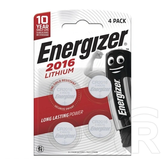 Energizer gombelem (cr2016, 3v, lítium) 4db/csomag