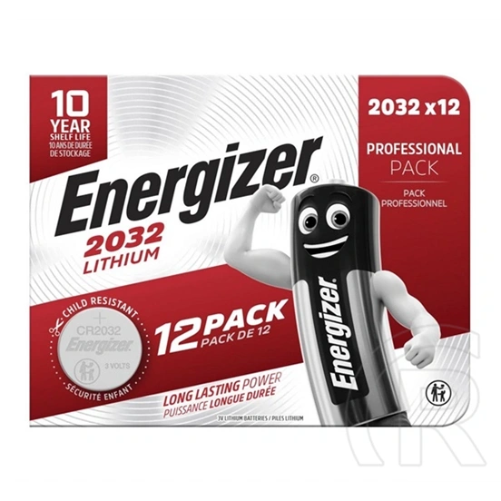 Energizer gombelem (cr2032, 3v, lítium) 12db/csomag