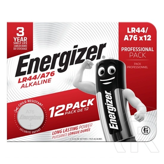 Energizer gombelem (lr44/a76, 1.5v, alkáli) 12db/csomag