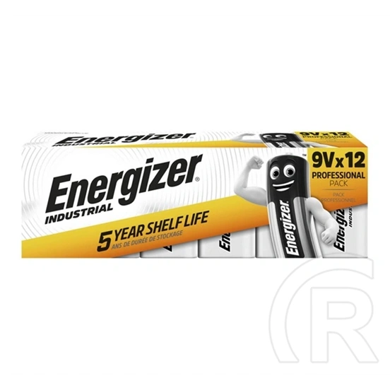 Energizer industrial tartós elem (6lr61, 9v, alkáli) 12db/csomag