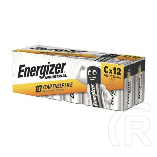 Energizer industrial tartós elem (c/baby, lr14, 1.5v, alkáli) 12db/csomag