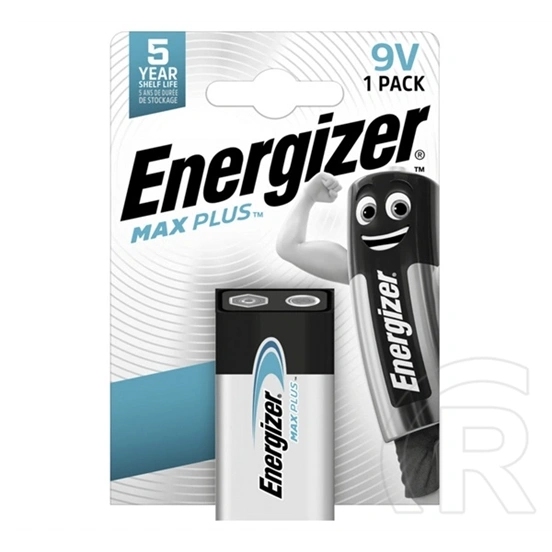 Energizer max plus tartós elem (6lr61, 9v, alkáli) 1db/csomag