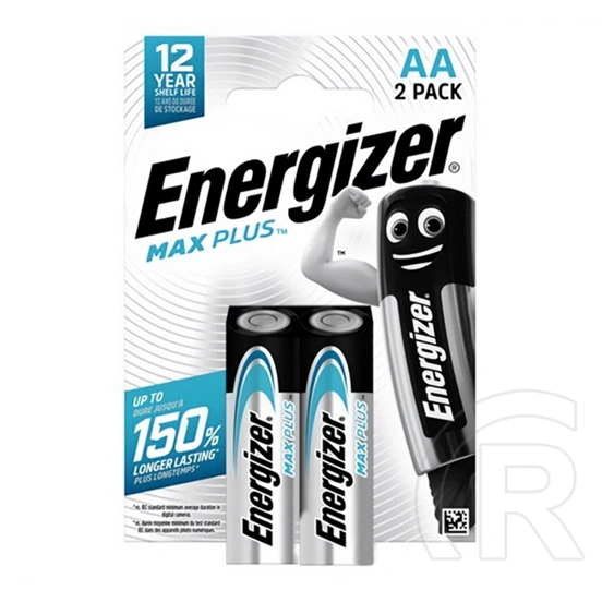 Energizer max plus tartós elem (aa, lr06, 1.5v, alkáli) 2db/csomag