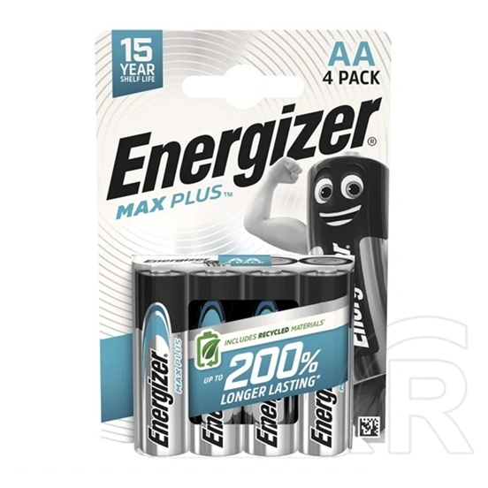Energizer max plus tartós elem (aa, lr06, 1.5v, alkáli) 4db/csomag